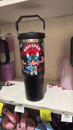 ENHYPEN BTS K-Pop Tumbler with Handle