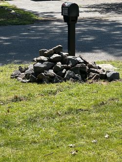 Rocks different sizes 2 piles. Pick up