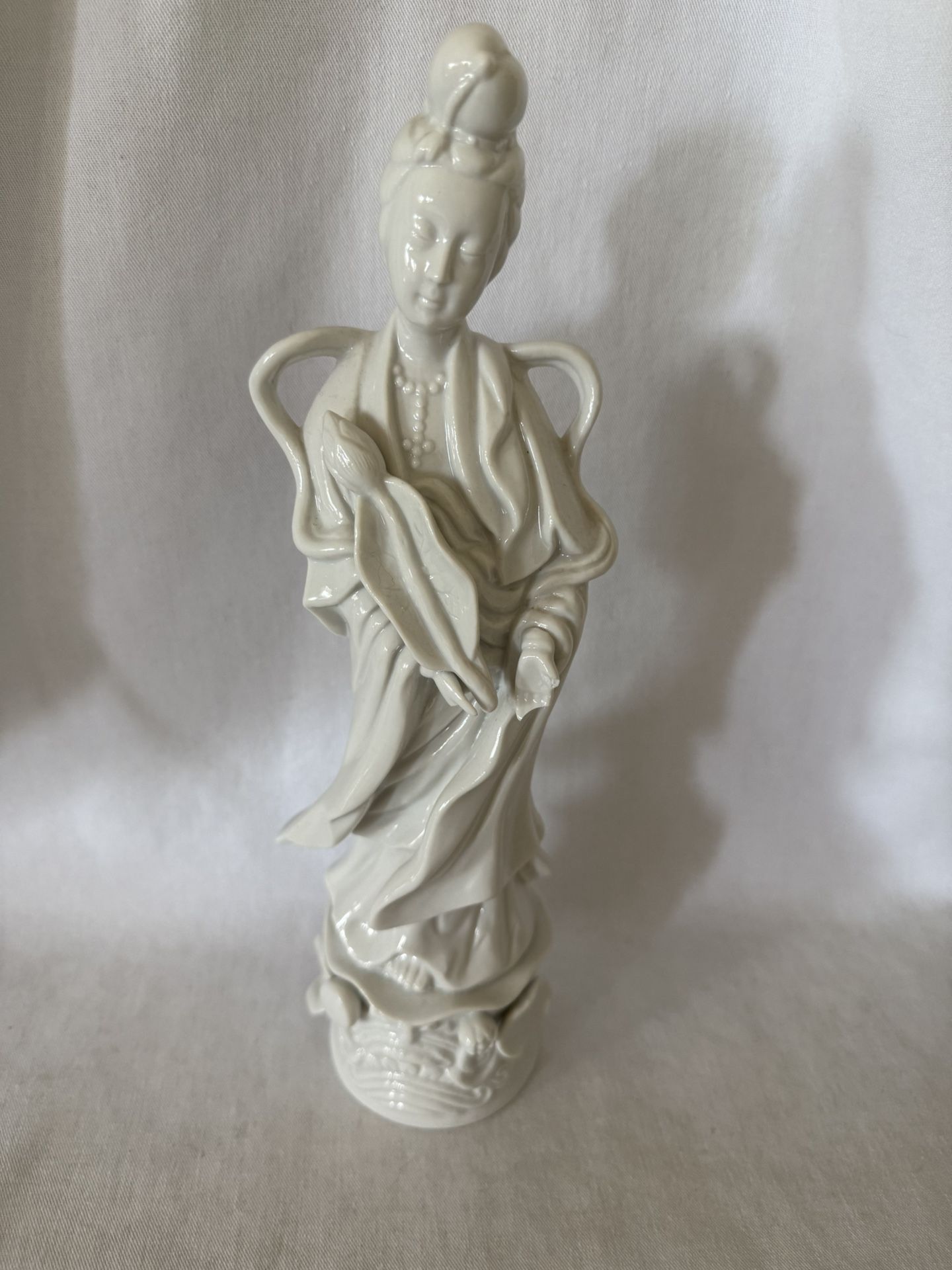 12” Homco Asian Lady Woman Statue Figurine Broke Hand