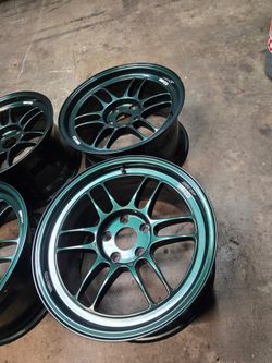 Rpf1 TE37 racing Green color 17x9  5x114.3 22 Full Set