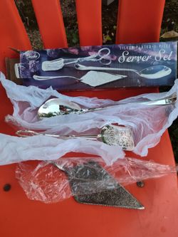 Silver plated server set