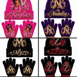 Personalized Kids Beanie and Gloves Set