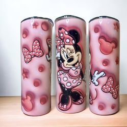 Disney Minnie Mouse Tumbler 20oz 1 Lid 2 Straw 