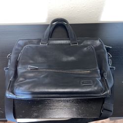 TUMI Harrison Madden Leather Laptop Briefcase 