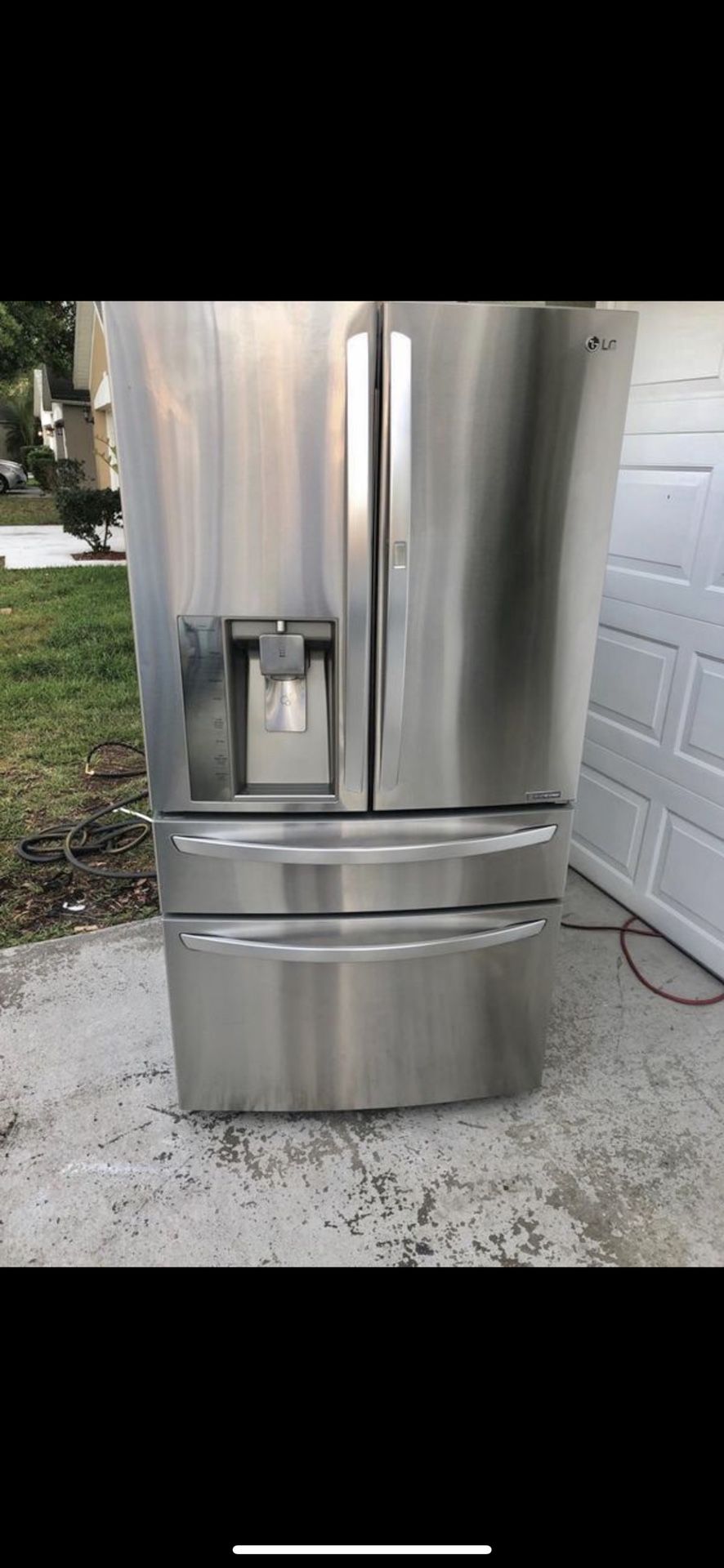 Lg refrigerator 4 door Stainless steel French style