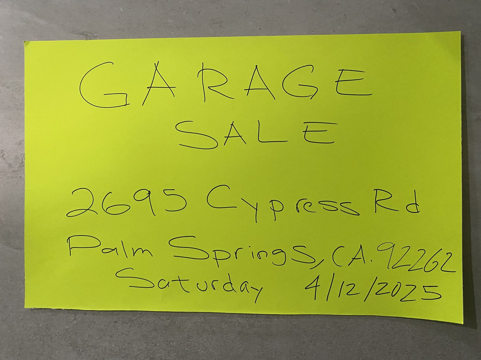 Garage Sale