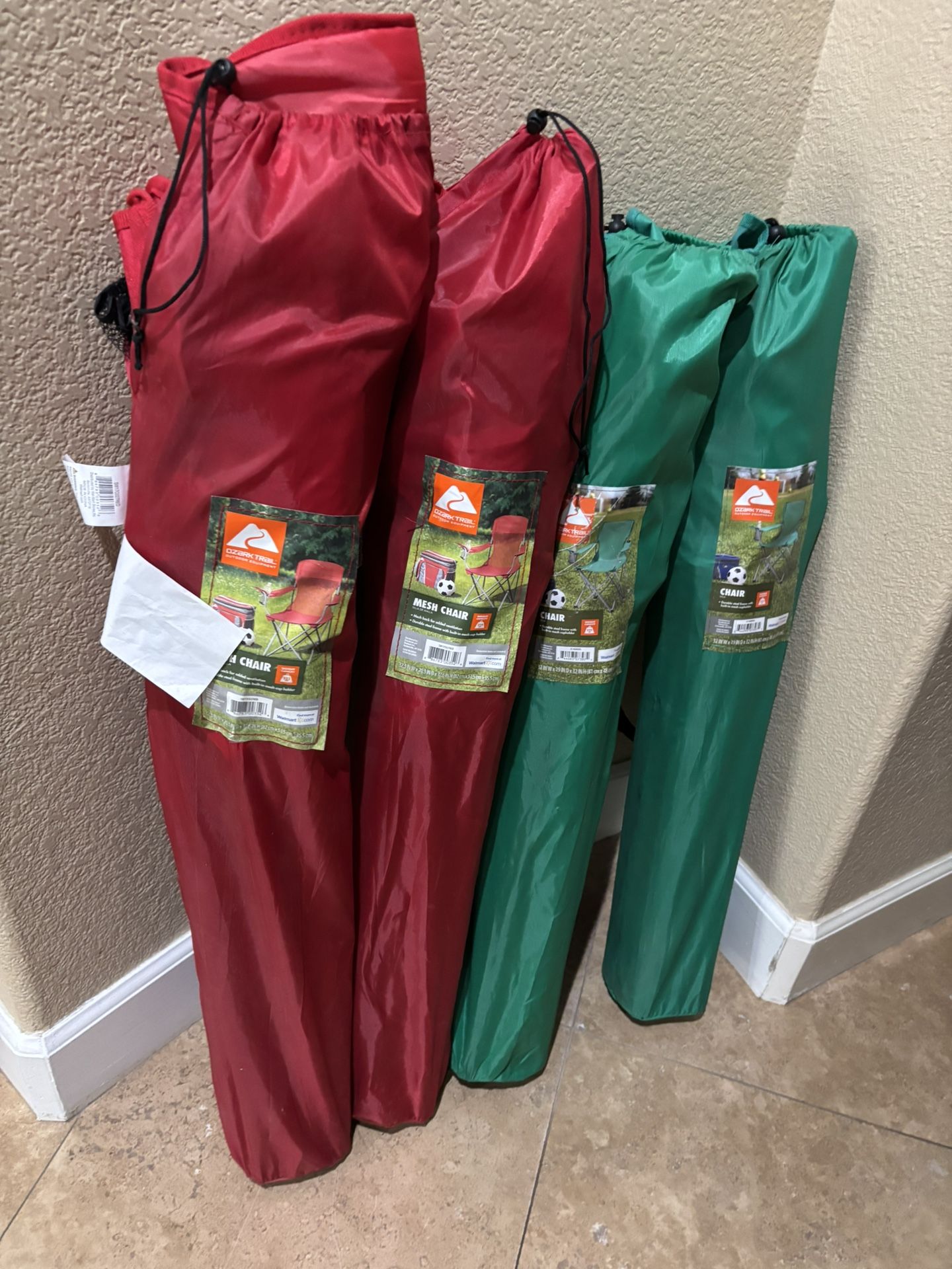 4 Ozark Trail Camping Folding Chairs