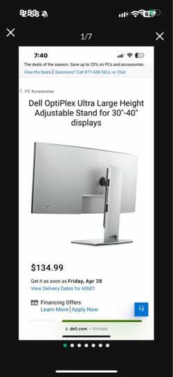 Dell height adjustable Stand