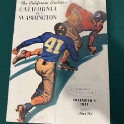 1941 College Football Program 