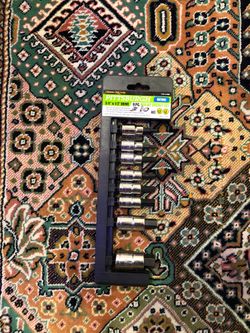 Pittsburgh Metric 3/8 & 1/2” drive 9pc Hex bit socket set