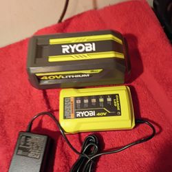 40 Volt Ryobi 5.0 Batería Y Cargador $$85