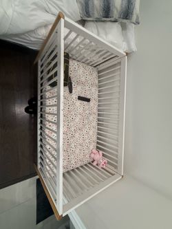 Crib with mattress - $60