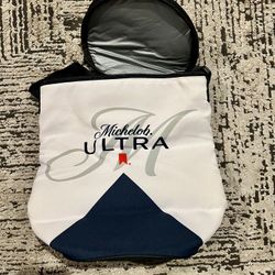 Vintage Michelob Ultra Insulated Cooler Bag Soft w/ Zipper Strap