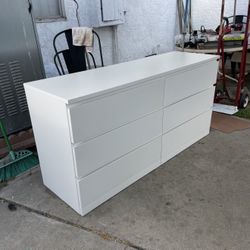 6 Drawer White IKEA Dresser !