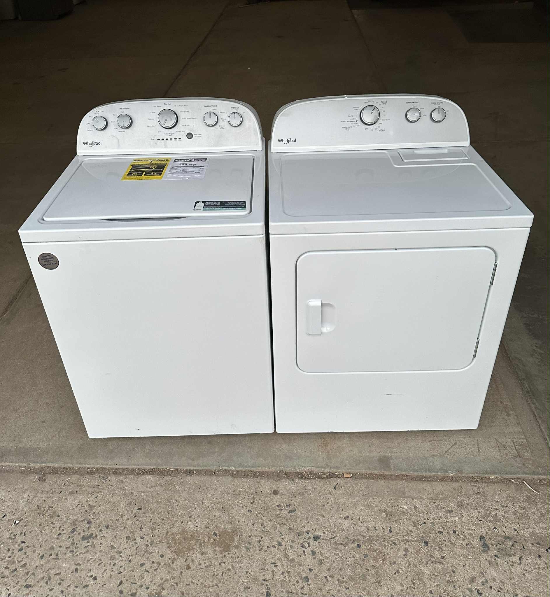 Whirlpool Washer And  Dryer 