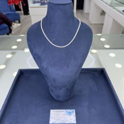 Tennis Chain Real Diamonds 10k Gold White Gold 20’inch 