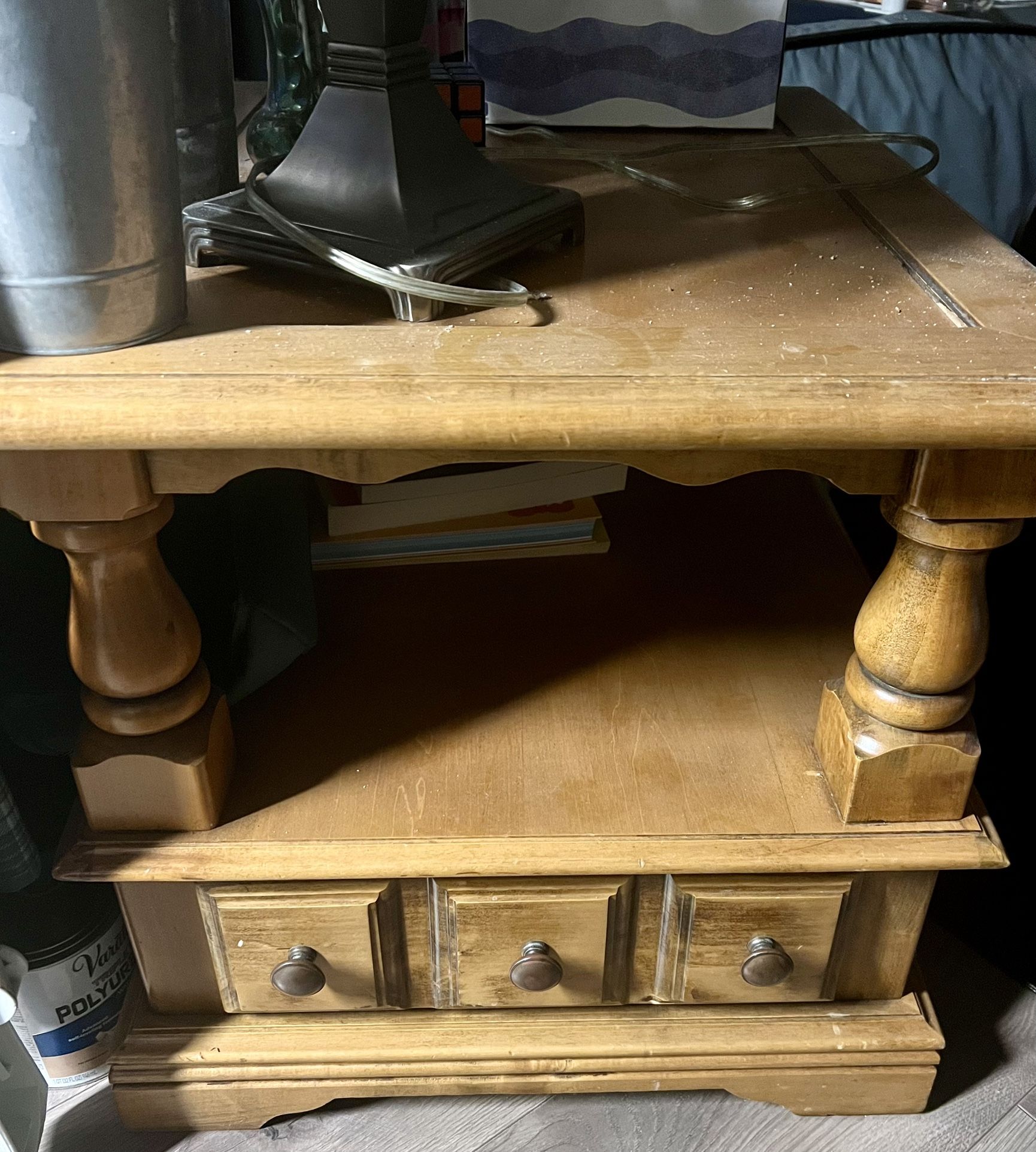 Solid Wood End Table