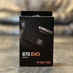 Samsung 870 EVO 1TB 2.5” SATA SSD for laptops desktops AIO storage and other devices 