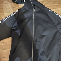 SHEIN. Women Graffiti Black Zip Up