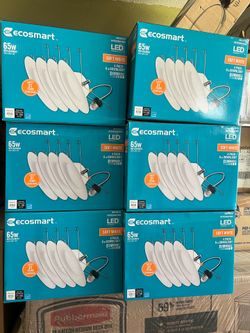 Ecosmart 65 Watt warm white LED dimmable  retrofit recessed lighting trims for 5” and 6” housings