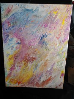 Abstract Acrylic Pour Painting 24x18"