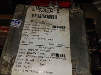 Computer (PCM) 2007 altima 4 cyl a/t