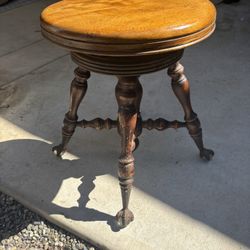 Antique Piano Chair -adjustable 