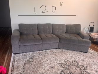 Sofa sectional with pull out ottoman