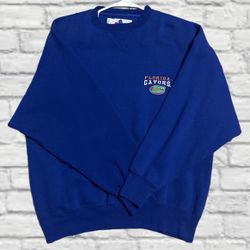 Vintage Florida Gators Sweatshirt 90’s Royal Blue MidWest Embroidery Size Large