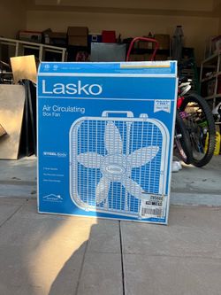 Lasko Box Fan – White, 3 Speeds