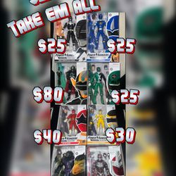 Lighting Collection Power Rangers Action Figures Lot