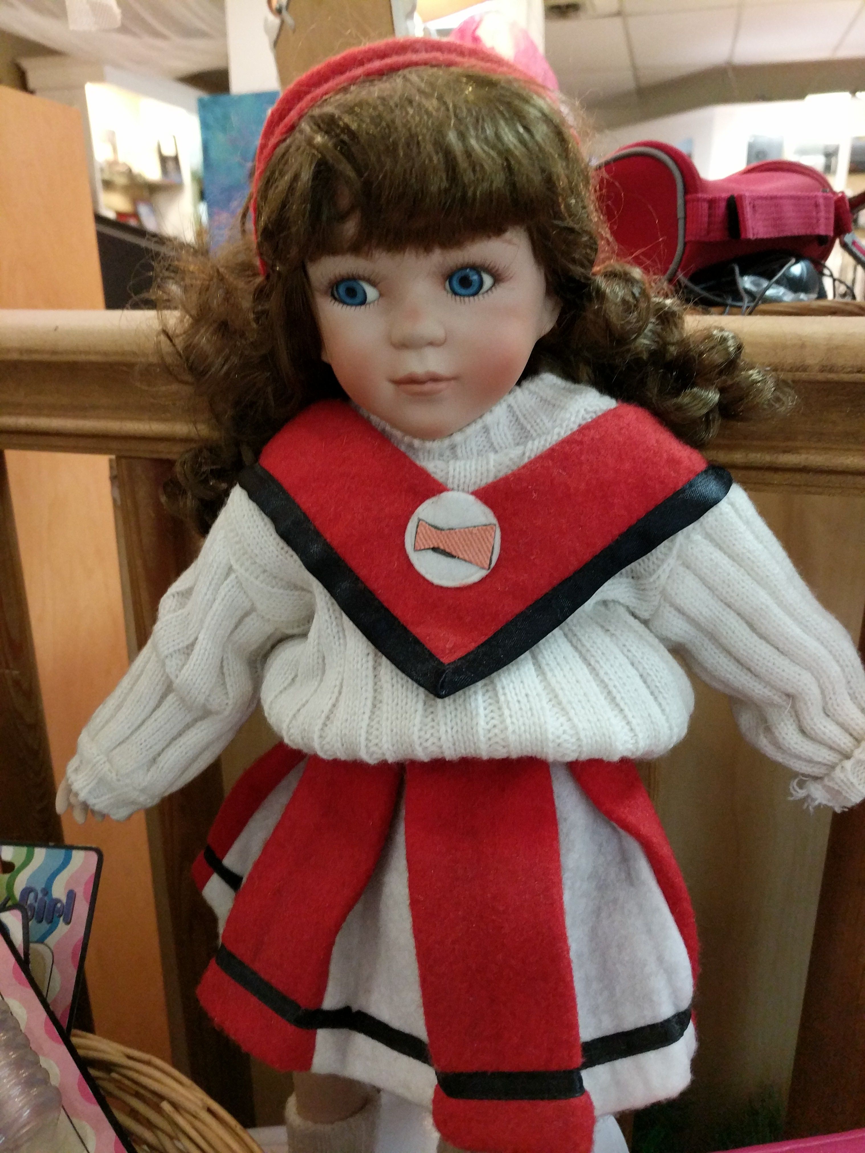 Porcelain doll cheer leader