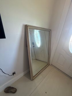 Large Wall Mirror with Ornate Frame