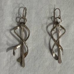 Silver Twisted Earrings (Cash only)