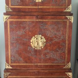 Heritage Drexel Ming Treasures entertainment Asian oriental 3 section Cabinet