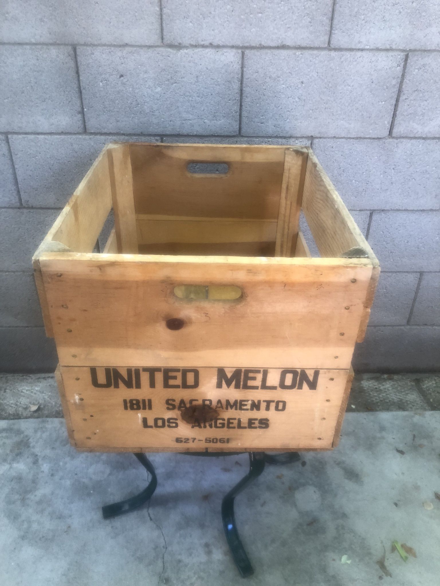 Vintage Unfinished Wood Crate For Decor or Garden