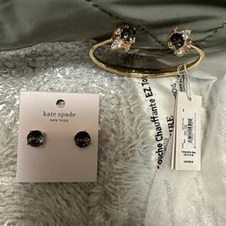 Kate Spade Hinge Cuff Bracelet With Earrings