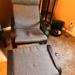 IKEA Armchair With Footrest 