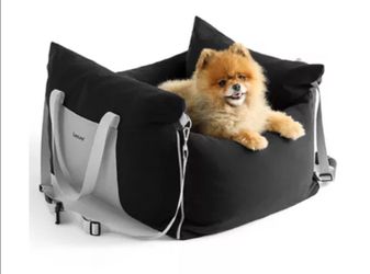 Lesure Dog Car Seat / Booster Bed – Black & Gray
