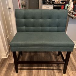 Upholstered Bench Dark Teal