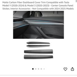 Matte Carbon Fiber Dashboard Cover Trim 