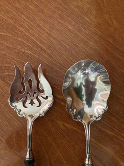 Silver plated fork and spoon