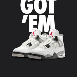Jodan 4 White Cement 10 Brand New nike Mens