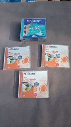 Verbatim Mini DVD-RAM and DVD-RW Disc Lot
