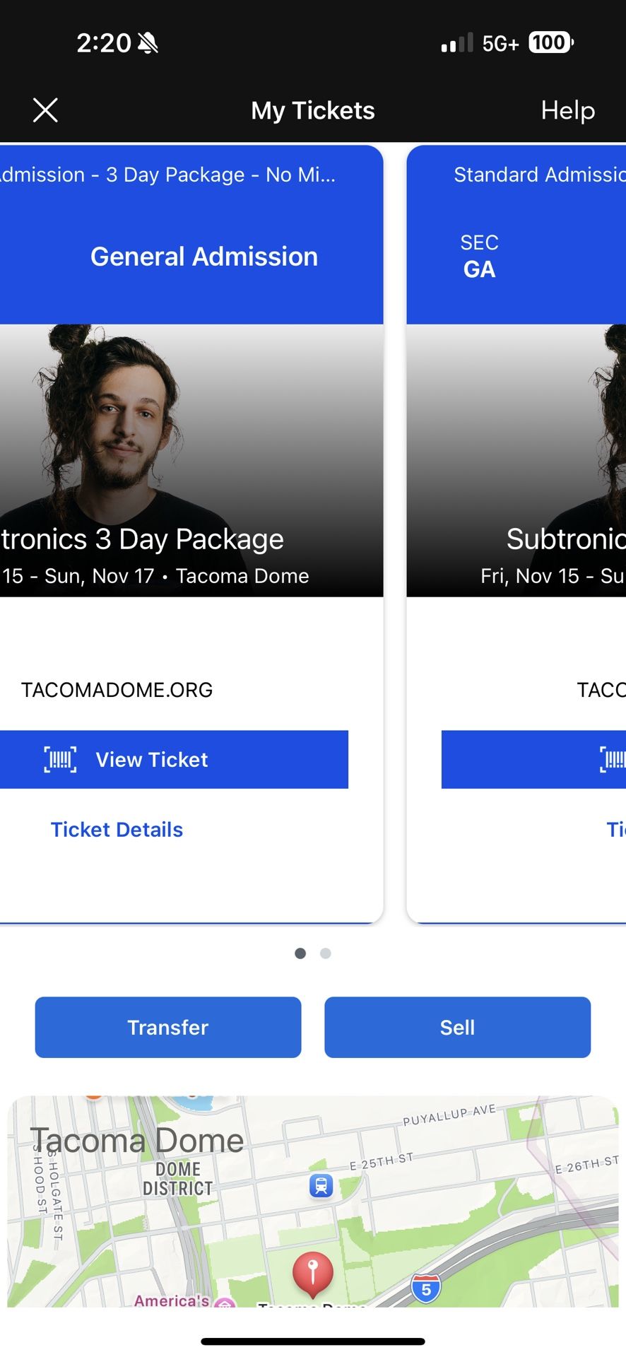 2x 3-day Subtronics GA Tickets Nov 15–17 2024 $500