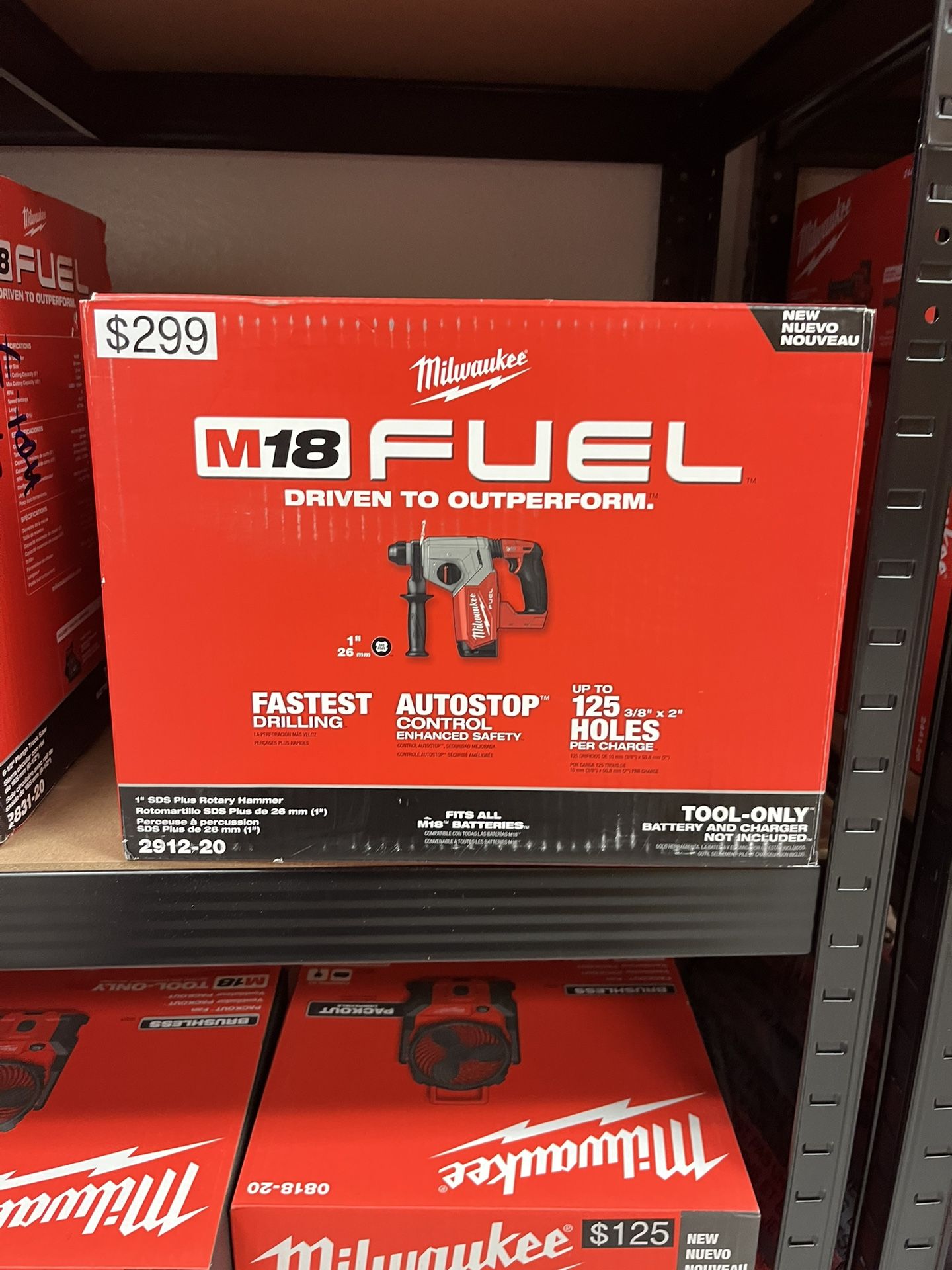 Milwaukee M18 Fuel 1” SDS Plus Rotary Hammer