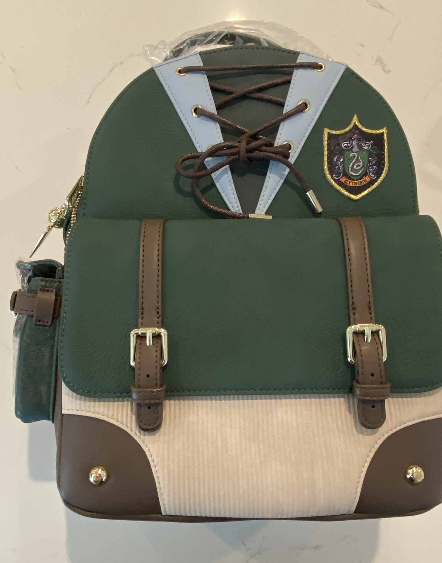 Loungefly Harry Potter Slytherin Quidditch Exclusive Mini Backpack NWT