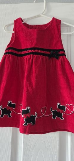 Christmas Dog Girl Dress - Size 18 Months