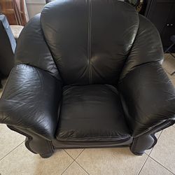 Small Single Seat Real Leather Couch