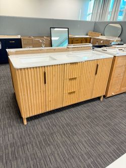 60” Bathroom vanity in wood color